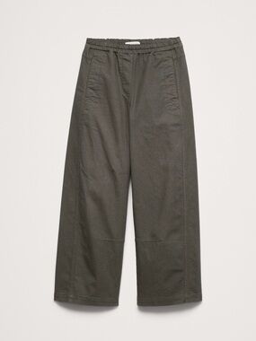 Banana Republic Wide-Leg Crop Pants - Olive